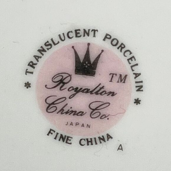 Vintage Royalton China Translucent Porcelain Plate‎ Pink Dogwood Floral Pastels - Picture 5 of 6